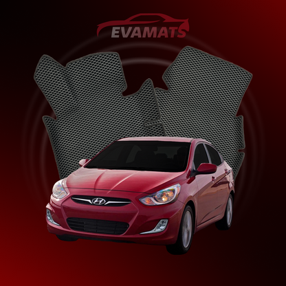 Car mats EVAMATS for Hyundai Accent 4 gen 2010-2017 year SEDAN