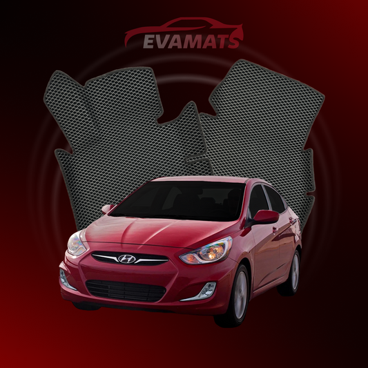 Alfombrillas de coche EVAMATS para Hyundai Accent 4ª generación año 2010-2017 SEDAN