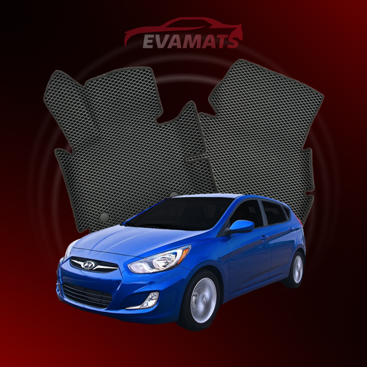 Alfombrillas de coche EVAMATS para Hyundai Accent 4ª generación 2010-2019 HATCHBACK 5 puertas