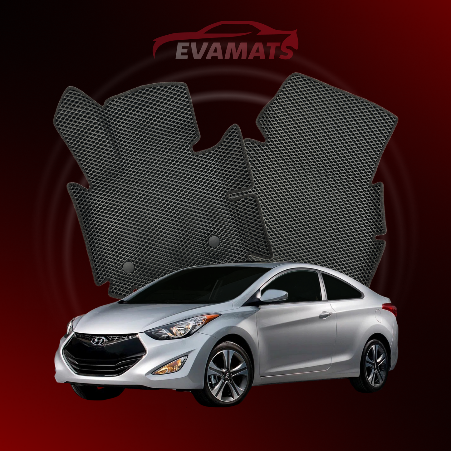 Alfombrillas de coche EVAMATS para Hyundai Elantra(MD) 5ª generación año 2010-2016 COUPE