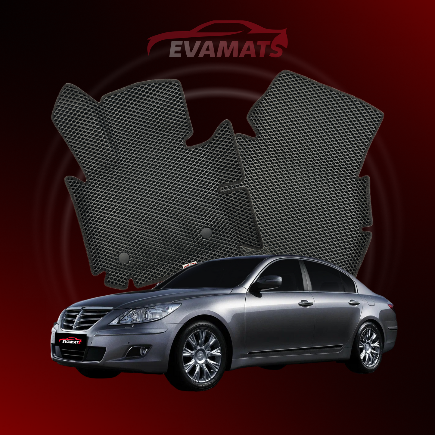 Car mats EVAMATS for Hyundai Genesis 1 gen 2008-2013 year SEDAN