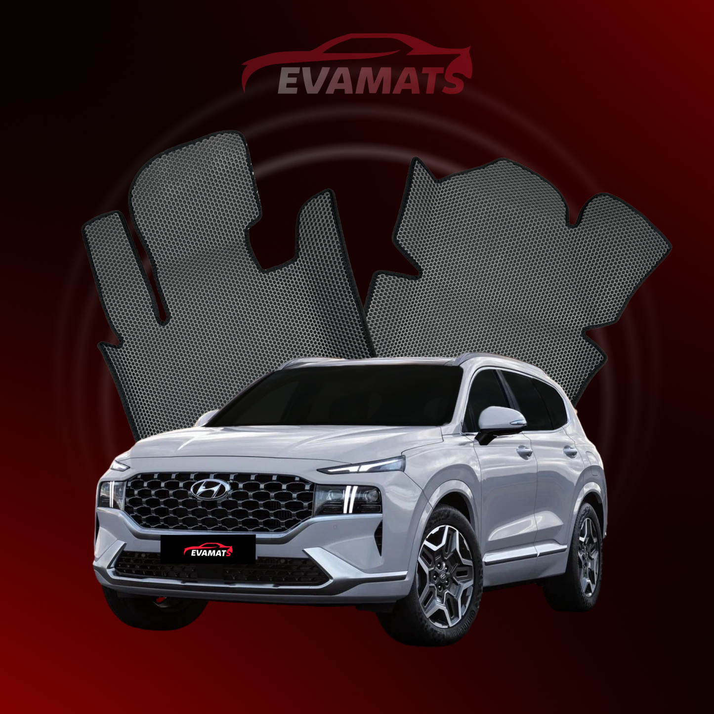 Car mats EVAMATS for Hyundai Santa Fe 4 gen 2018-2024 year SUV