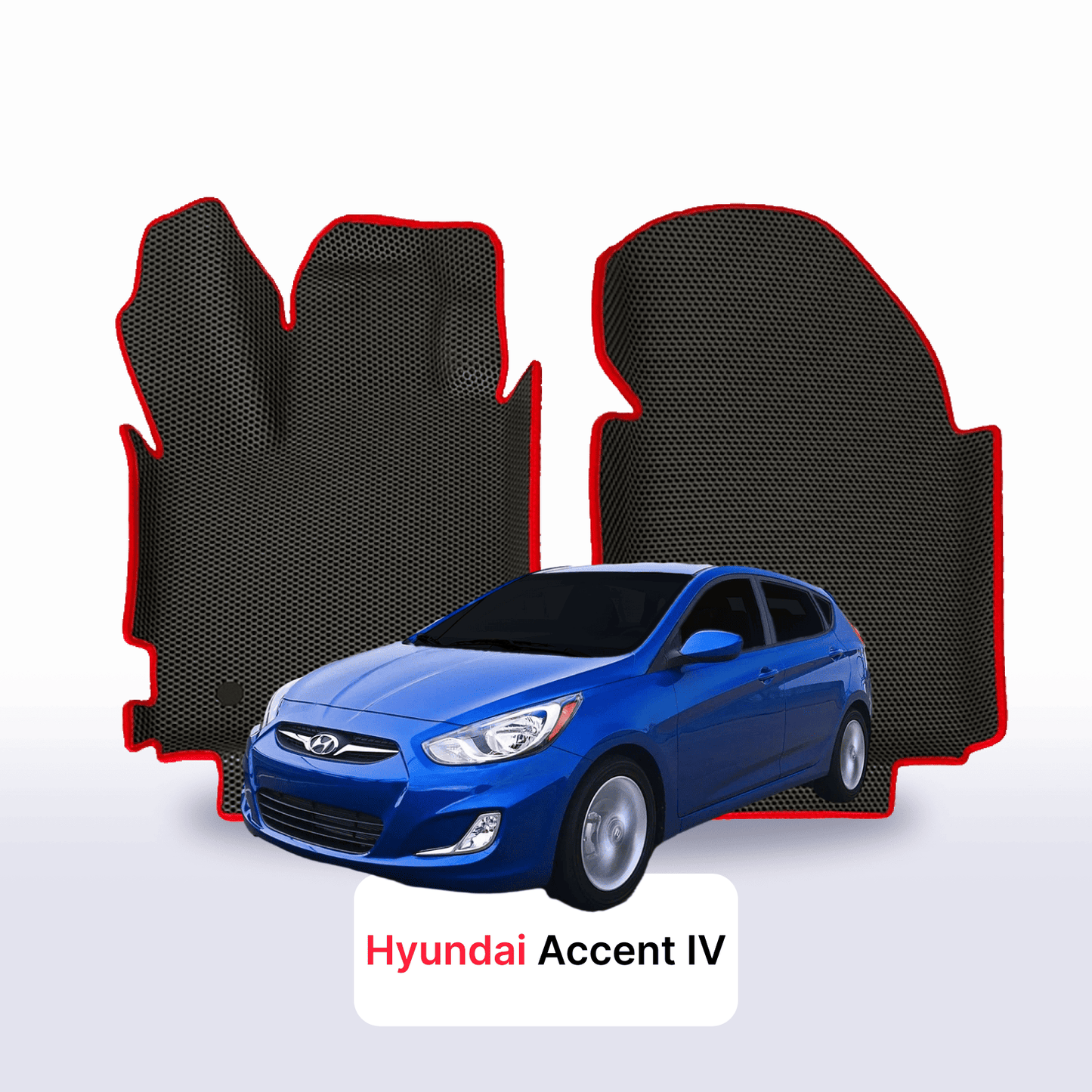 Car mats EVA for Hyundai Accent 4 gen 2010-2019 year HATCHBACK 5 door