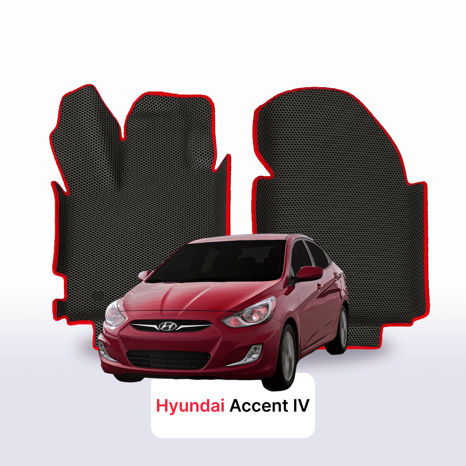 Car mats EVA for Hyundai Accent 4 gen 2010-2017 year SEDAN