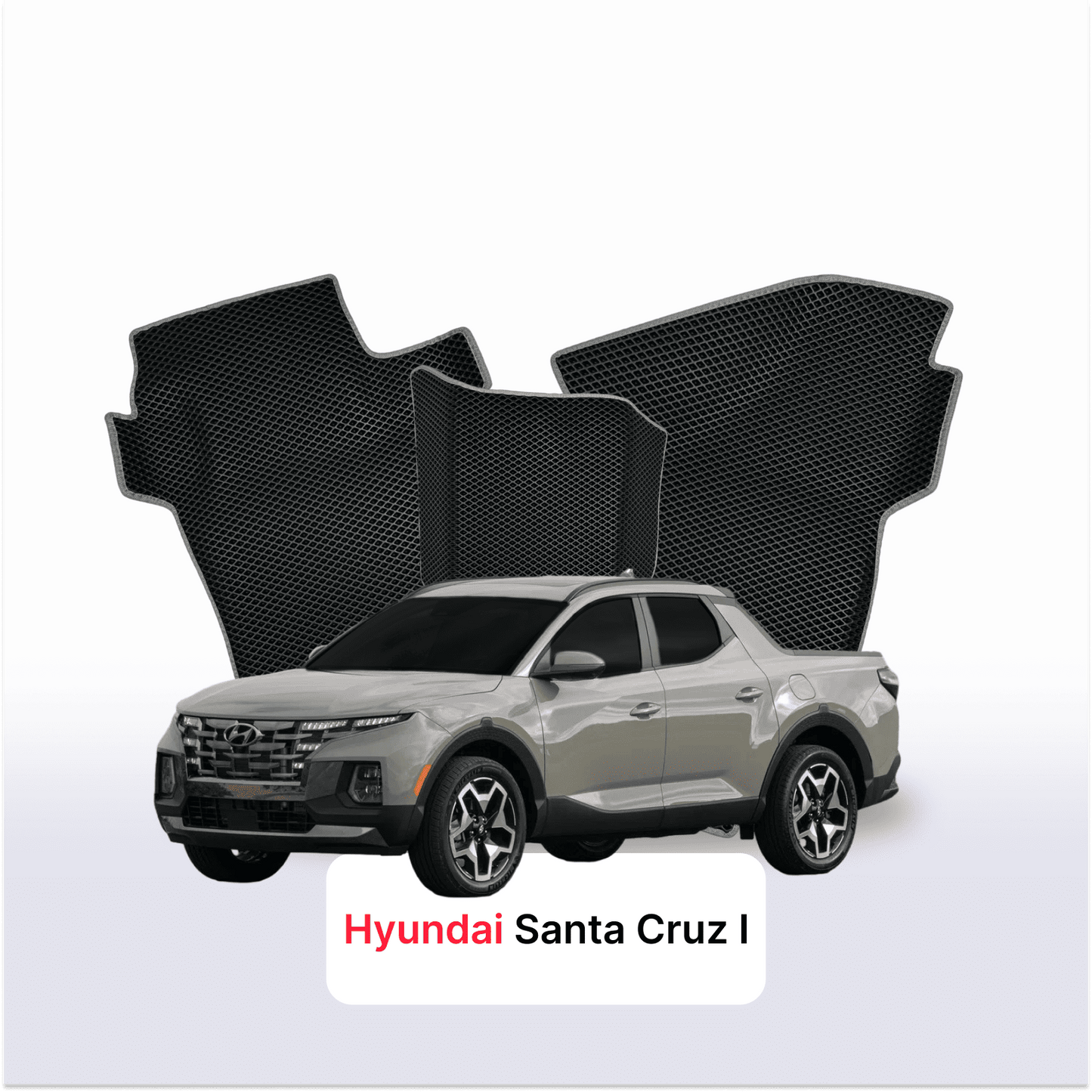 Car mats EVAMATS for Hyundai Santa Cruz 1 gen 2021-2025 year PICK-UP double cabin