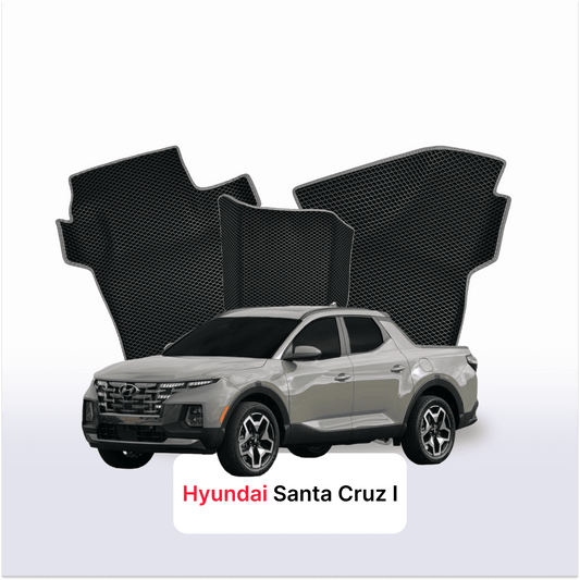 Car mats EVAMATS for Hyundai Santa Cruz 1 gen 2021-2028 year PICK-UP double cabin