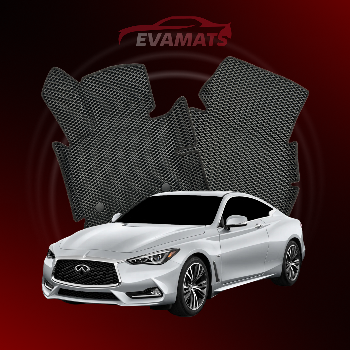 Autokoberce EVAMATS pre Infiniti Q60 1 gen 2013-2023 ročník COUPE