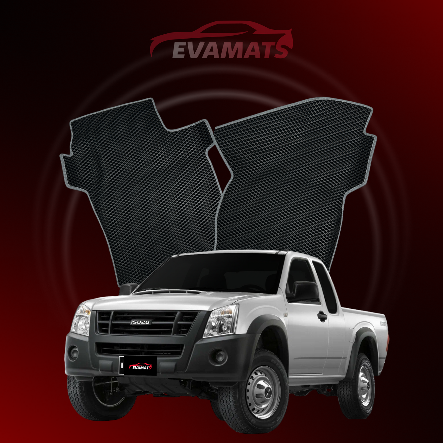 Car mats EVAMATS for Isuzu D-Max 1 gen 2002-2012 year PICK-UP one-and-half cabin