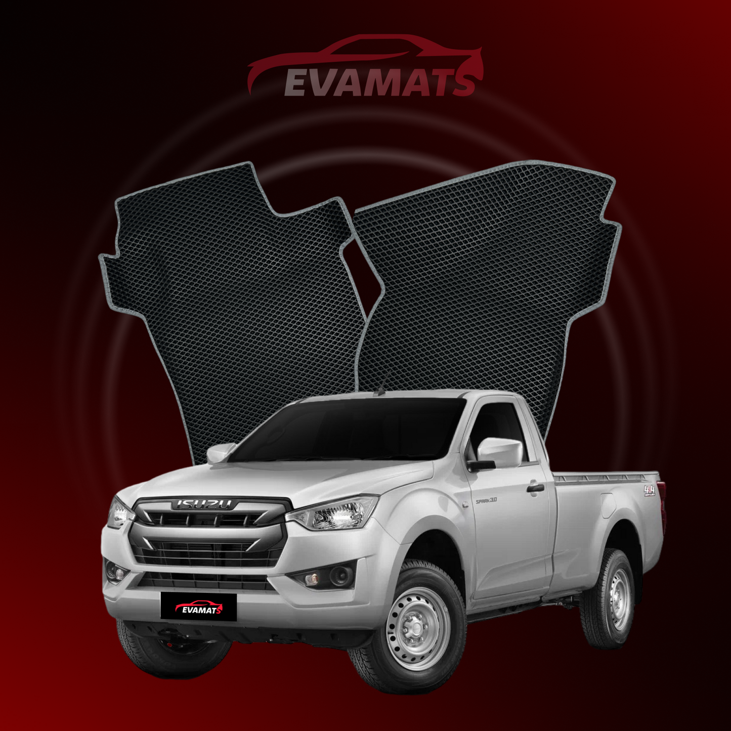 Car mats EVAMATS for Isuzu D-Max 3 gen 2019-2025 year PICK-UP single cabin