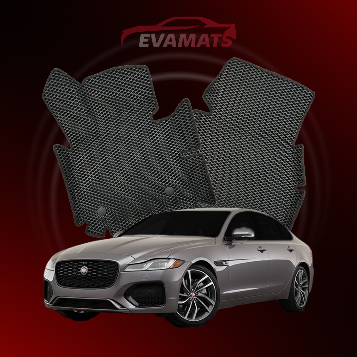 Tappetini per auto EVAMATS per Jaguar XF 2 gen 2015-2025 anno BERLINA