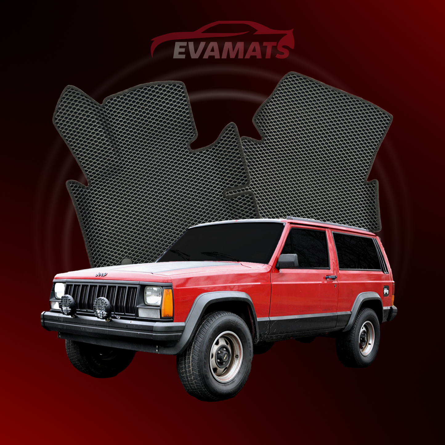 Fußmatten EVAMATS für Jeep Cherokee(XJ) 2. Generation 1983–2001, SUV, 3-türig