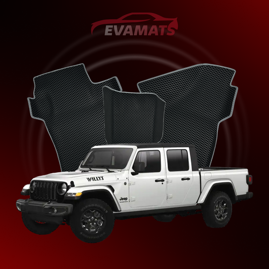 Autokoberce EVAMATS pre Jeep Gladiator(JT) 1 gen 2019-2024 rok PICK-UP dvojkajuta