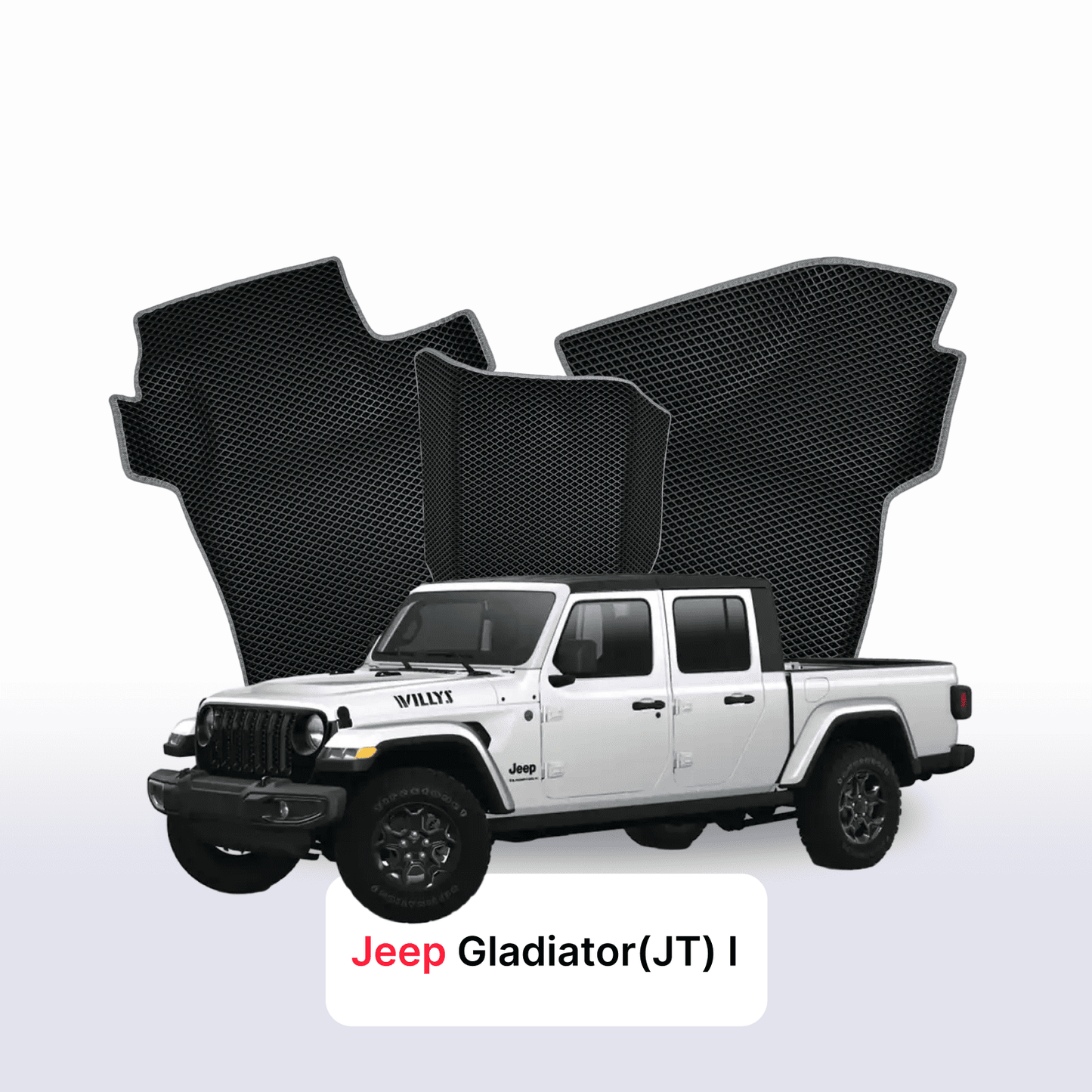 Car mats EVA for Jeep Gladiator(JT) 1 gen 2019-2028 year PICK-UP  double cabin