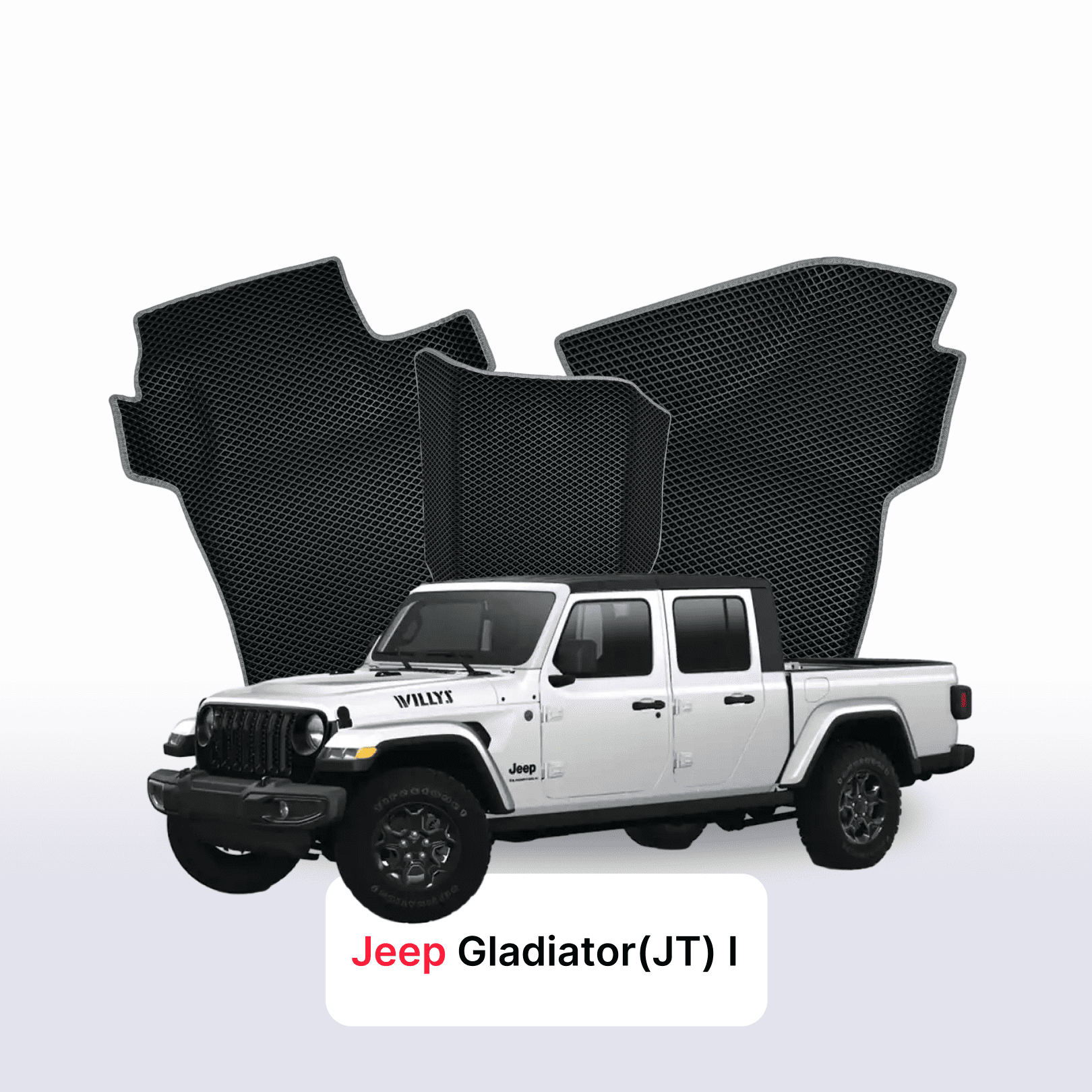 Car mats EVA for Jeep Gladiator(JT) 1 gen 2019-2028 year PICK-UP  double cabin