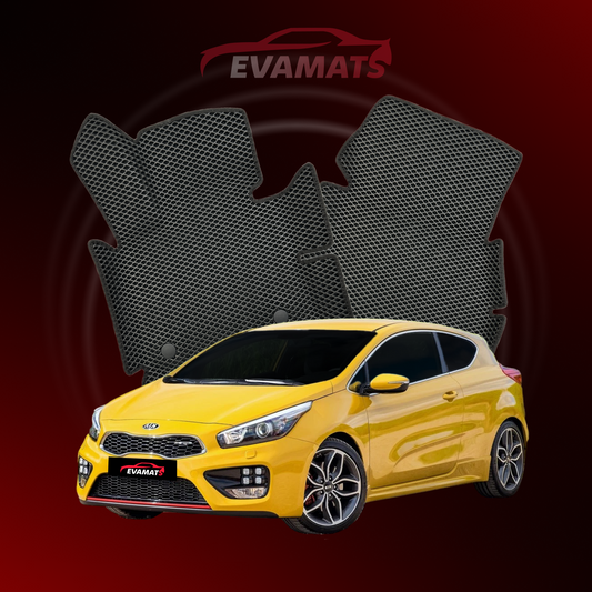 Alfombrillas de coche EVAMATS para Kia Ceed GT I gen 2012-2018 año HATCHBACK 3 puertas