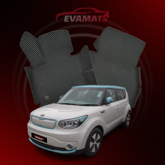 Alfombrillas de coche EVAMATS para Kia Soul EV I gen 2014-2019 año HATCHBACK 5 puertas