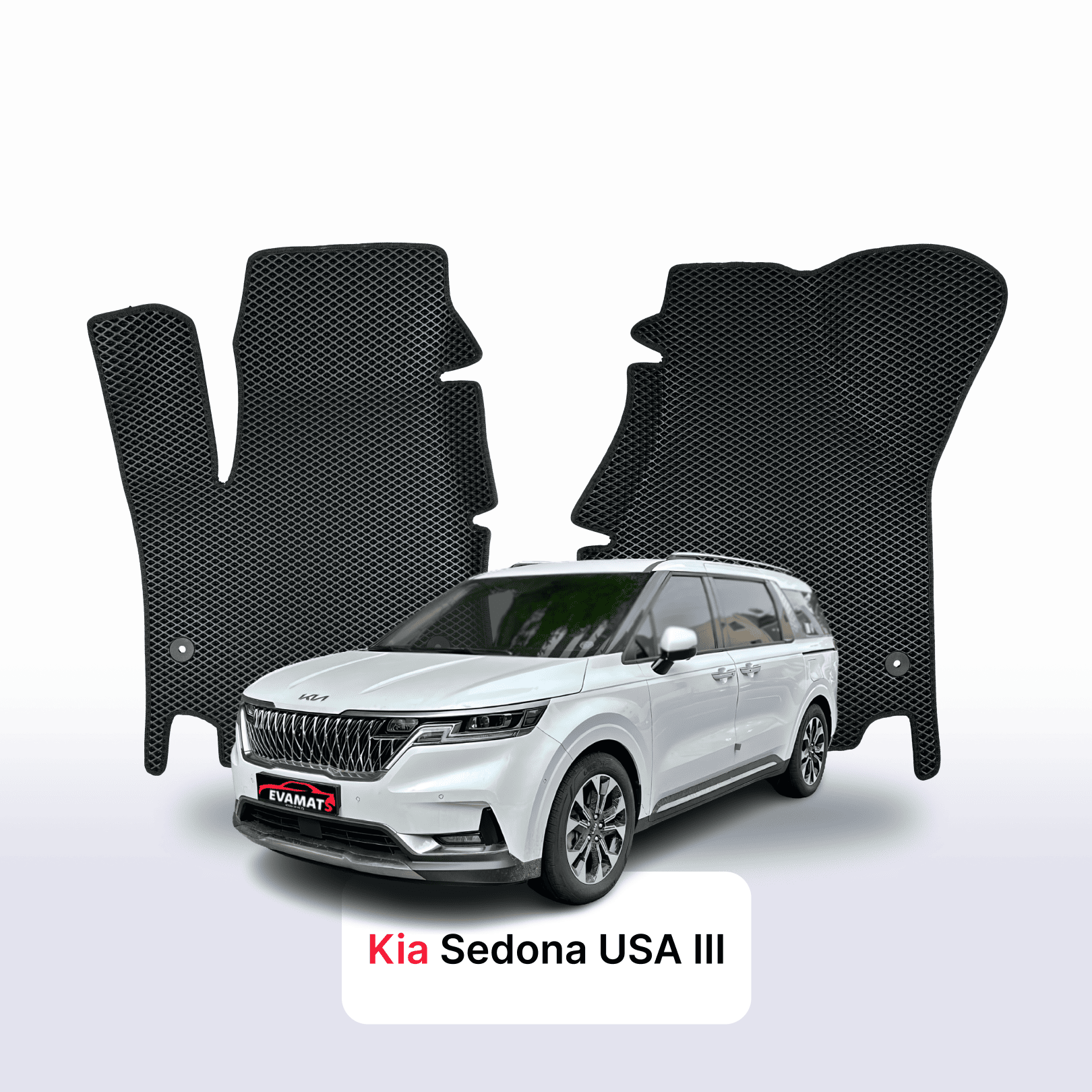 Car mats EVA for Kia Sedona USA III gen 2014-2020 year MINIVAN