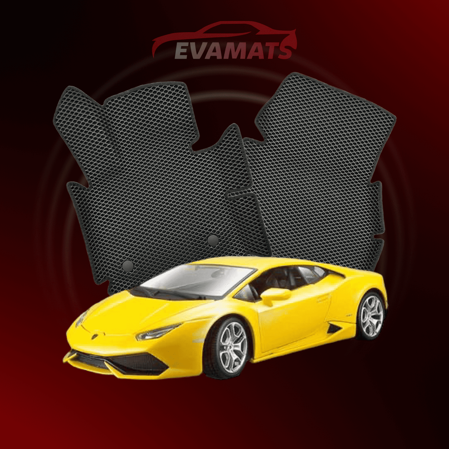 Alfombrillas de coche EVAMATS para Lamborghini Huracán 1ª generación año 2014-2025 COUPE