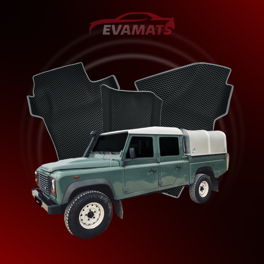 Alfombrillas de coche EVAMATS para Land Rover Defender 1ª generación 1983-2016 PICK-UP cabina doble