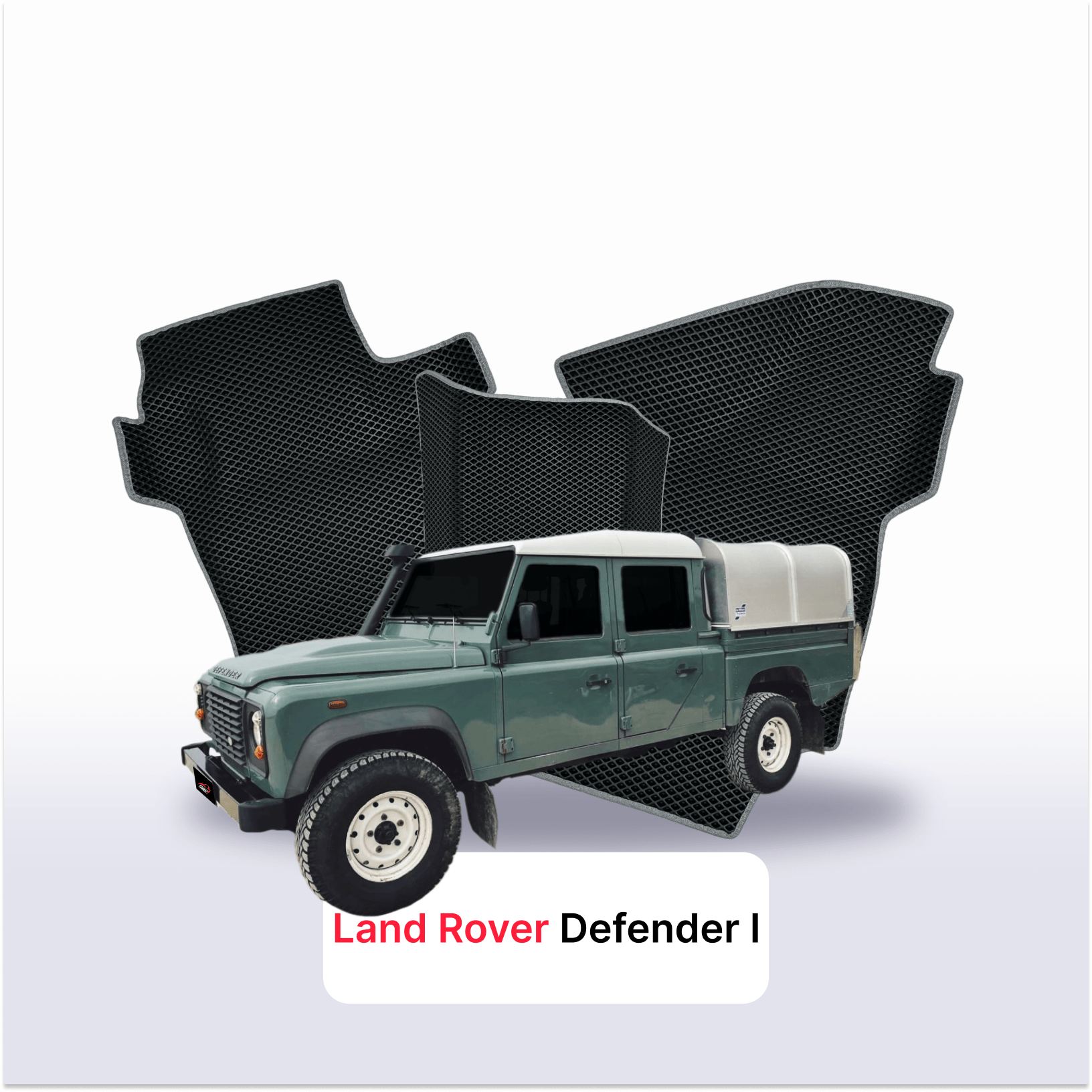 Car mats EVA for Land Rover Defender 1 gen 1983-2016 year PICK-UP  double cabin