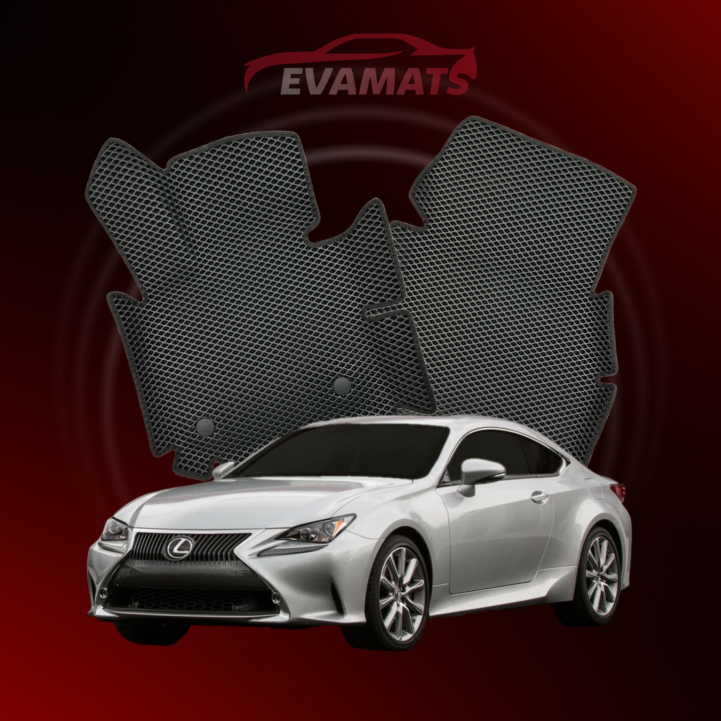 Tappetini per auto EVAMATS per Lexus RC 1 generazione 2014-2023 anno COUPE