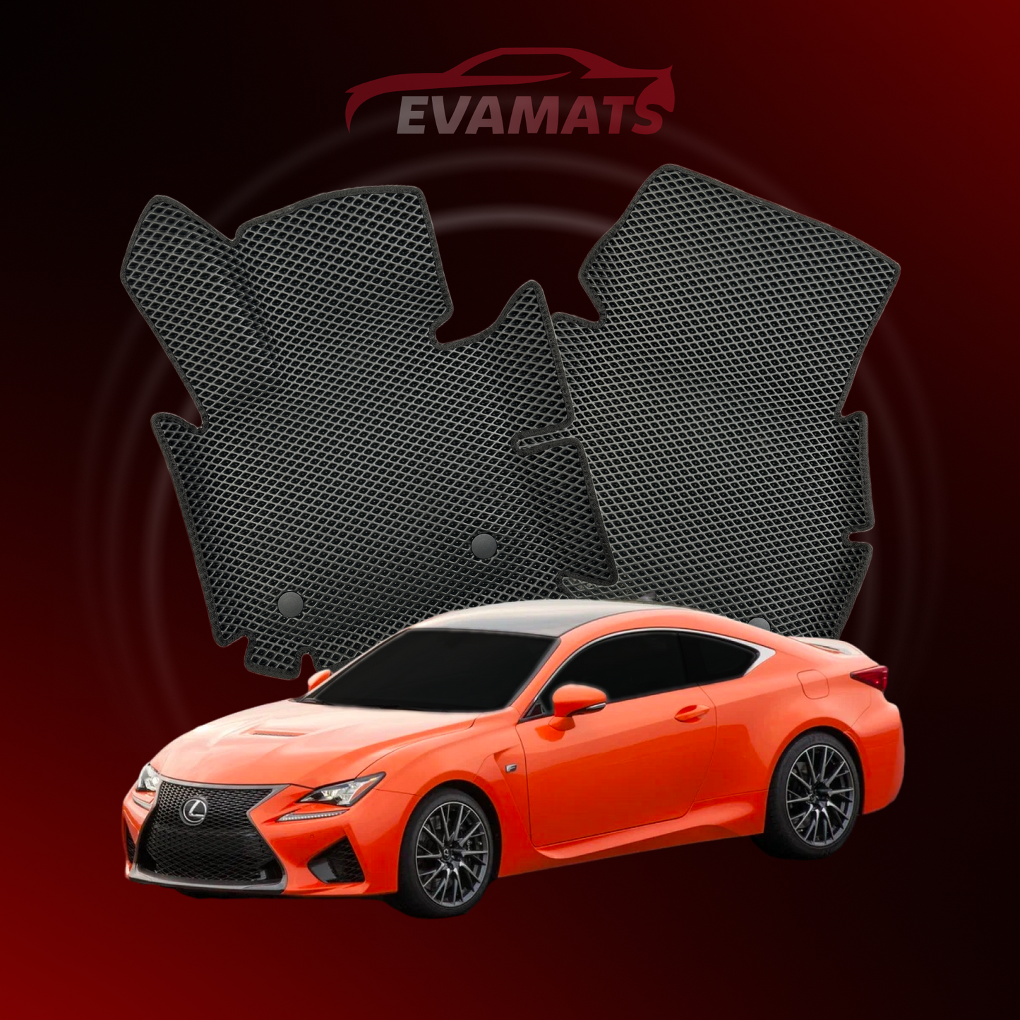 Tappetini per auto EVAMATS per Lexus RC F 1 gen 2014-2023 anno COUPE