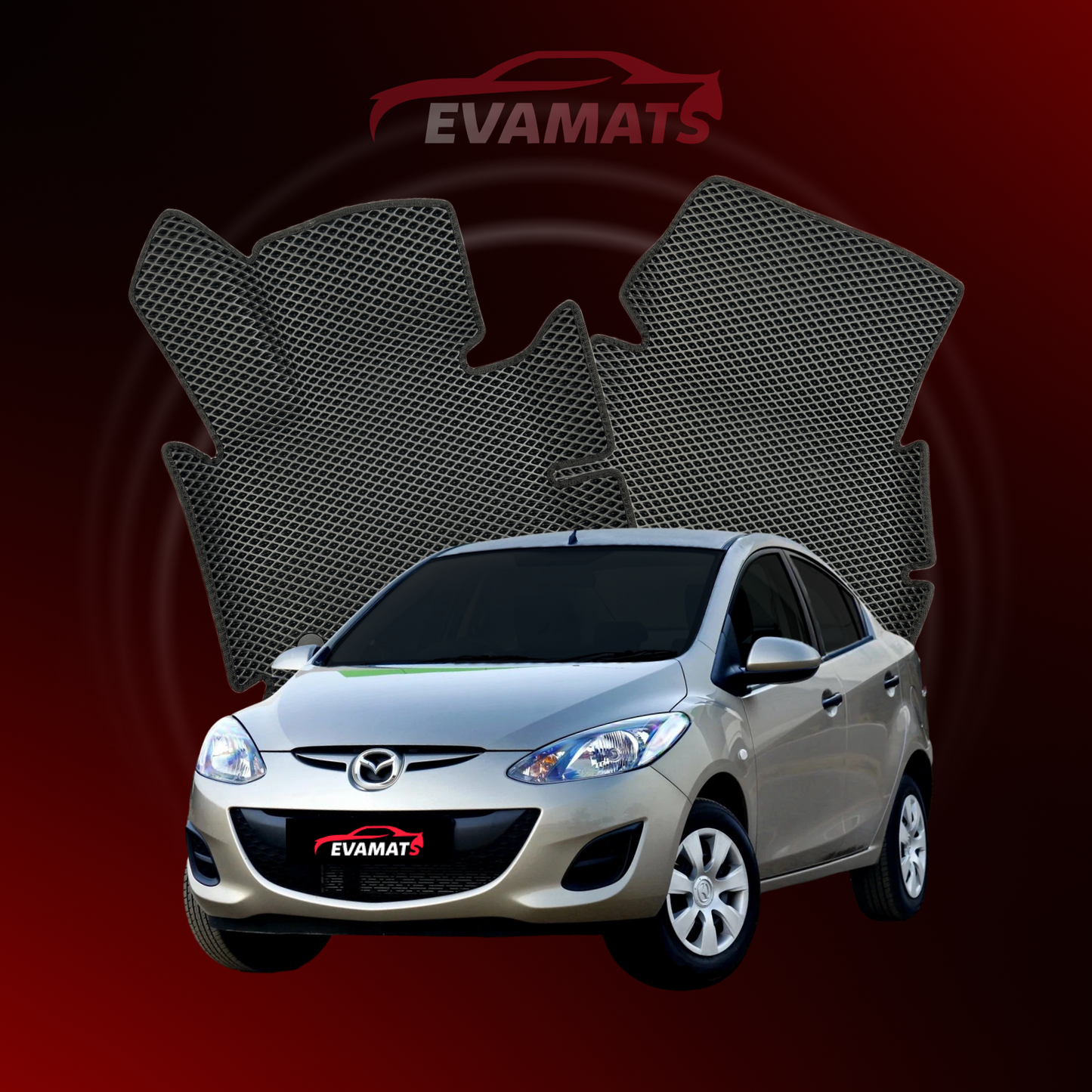 Car mats EVAMATS for Mazda 2(DE) 2 gen 2007-2014 year SEDAN