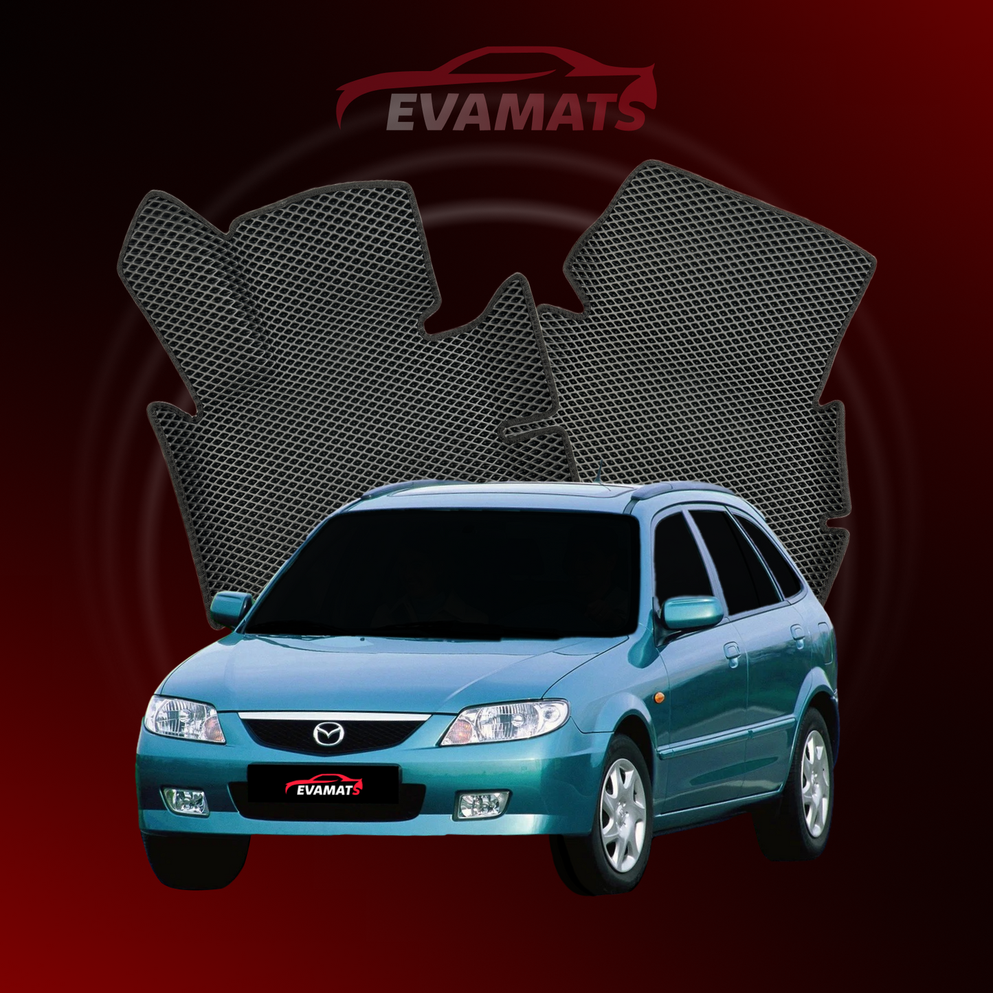 Fußmatten EVAMATS für Mazda 323(BJ) 6. Generation 1998–2003, Schrägheck, 5-türig