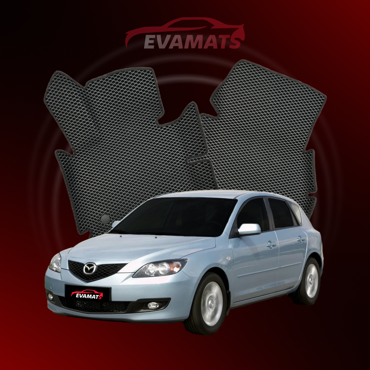 Car mats EVAMATS for Mazda 3(BK) 1 gen 2003-2009 year HATCHBACK 5 door