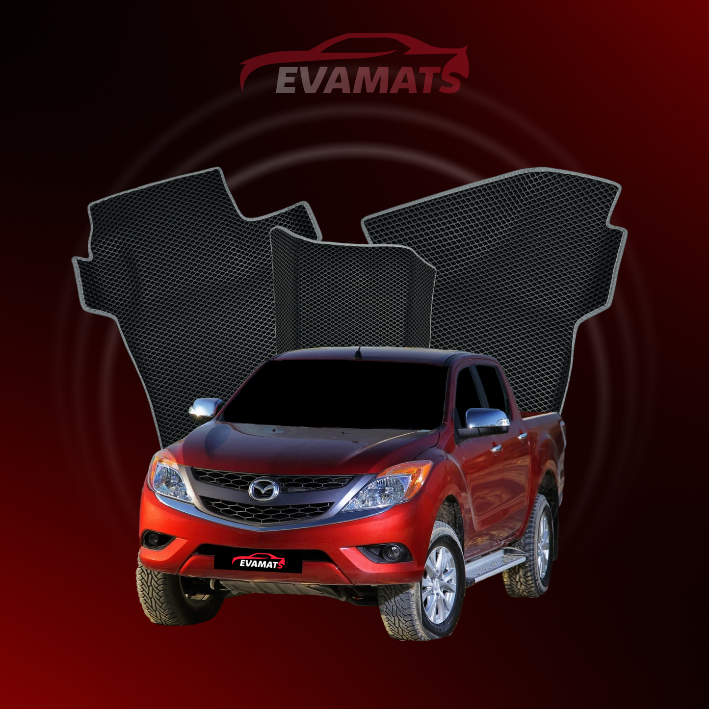 Autokoberce EVAMATS pre Mazda BT-50 2 gen 2015-2020 rok PICK-UP dvojkajuta