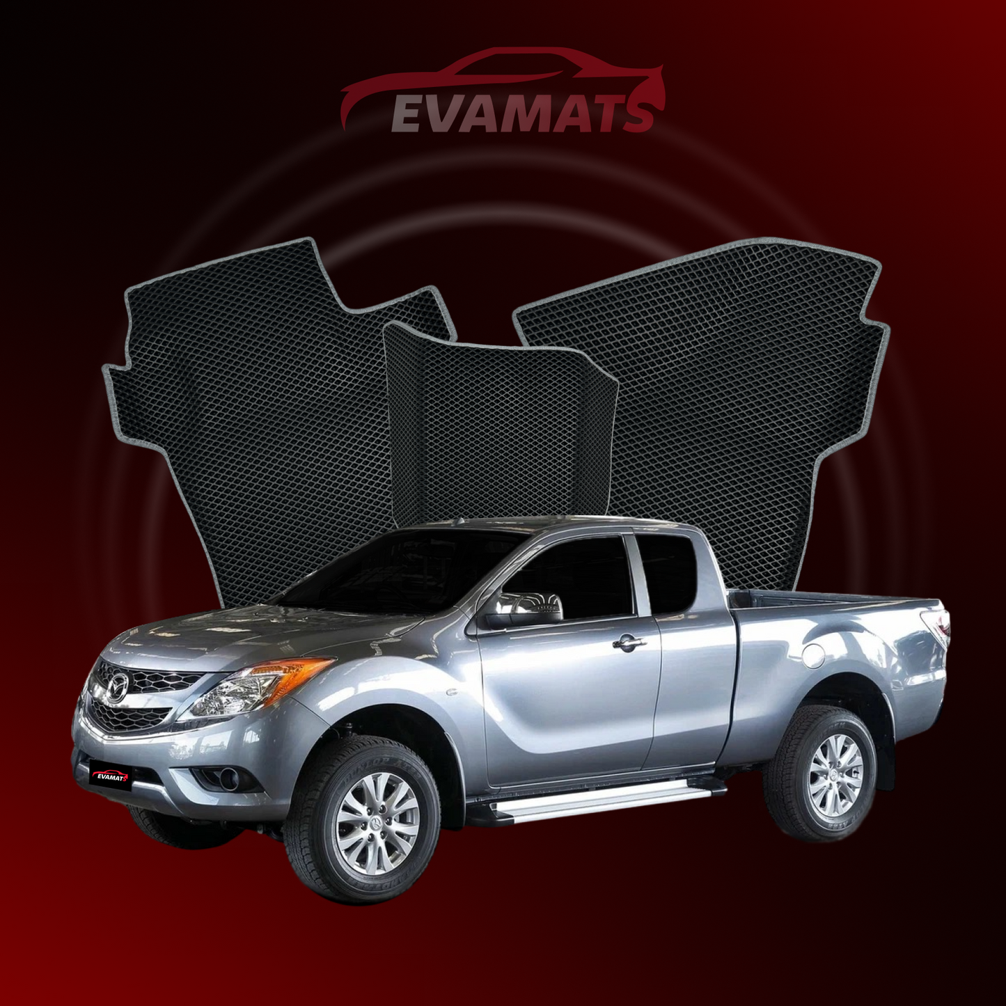 Autokoberce EVAMATS pre Mazda BT-50 2 gen 2015-2020 rok PICK-UP jedna a pol kabína