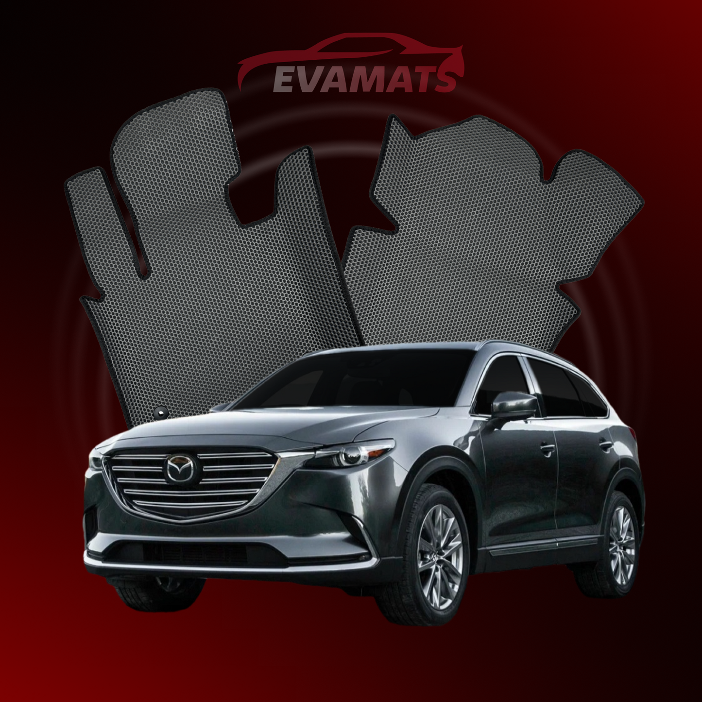 Car mats EVAMATS for Mazda CX-9 2 gen 2016-2025 year SUV