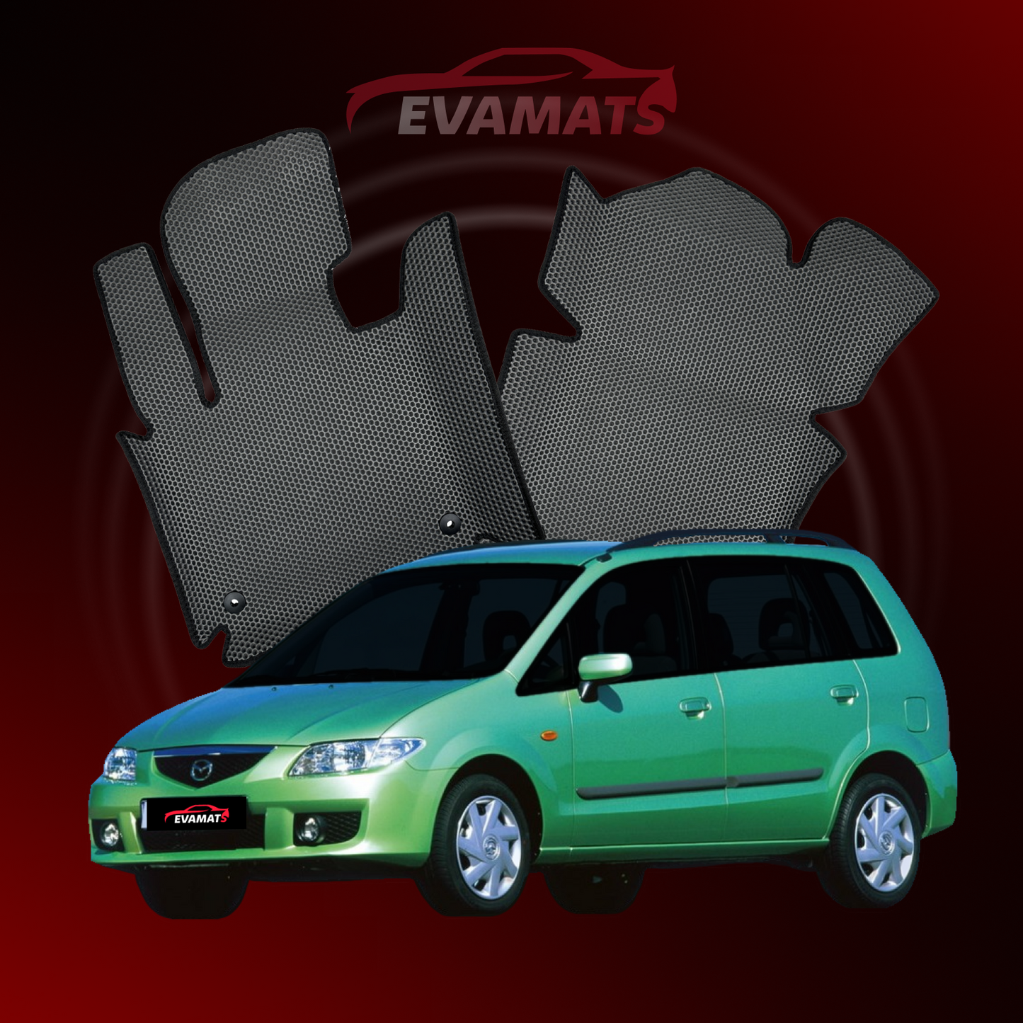 Fußmatten EVAMATS für Mazda Premacy(CP) 1. Generation 1999-2005 Jahr MINIVAN