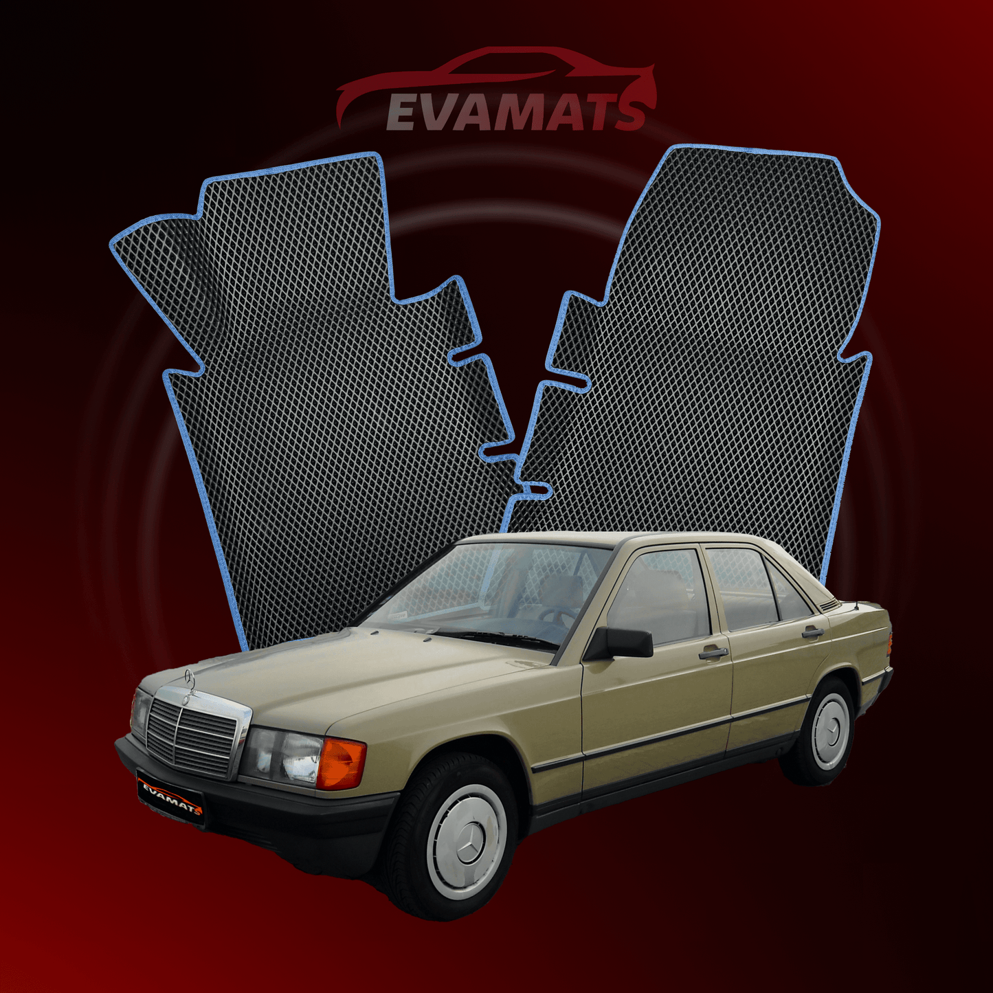 Tapis de voiture EVAMATS pour Mercedes-Benz 190 (W201) 1982-1993 année BERLINE