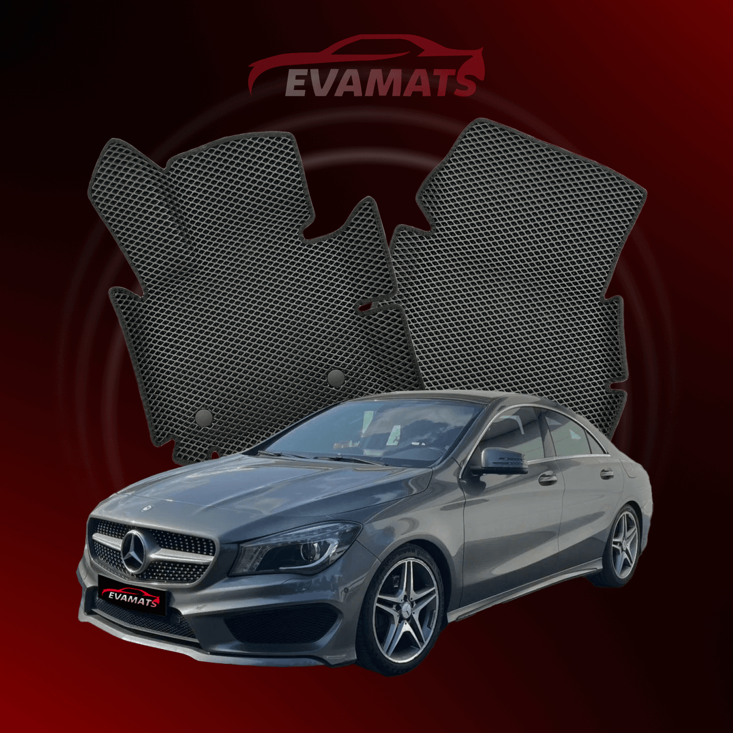 Tappetini per auto EVAMATS per Mercedes-Benz CLA 1 generazione (C117) 2013 – 2019 anno BERLINA