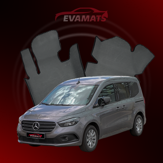 Tapis de voiture EVAMATS pour Mercedes-Benz Citan 2 génération (W420) 2021-2024 année KOMBIVAN