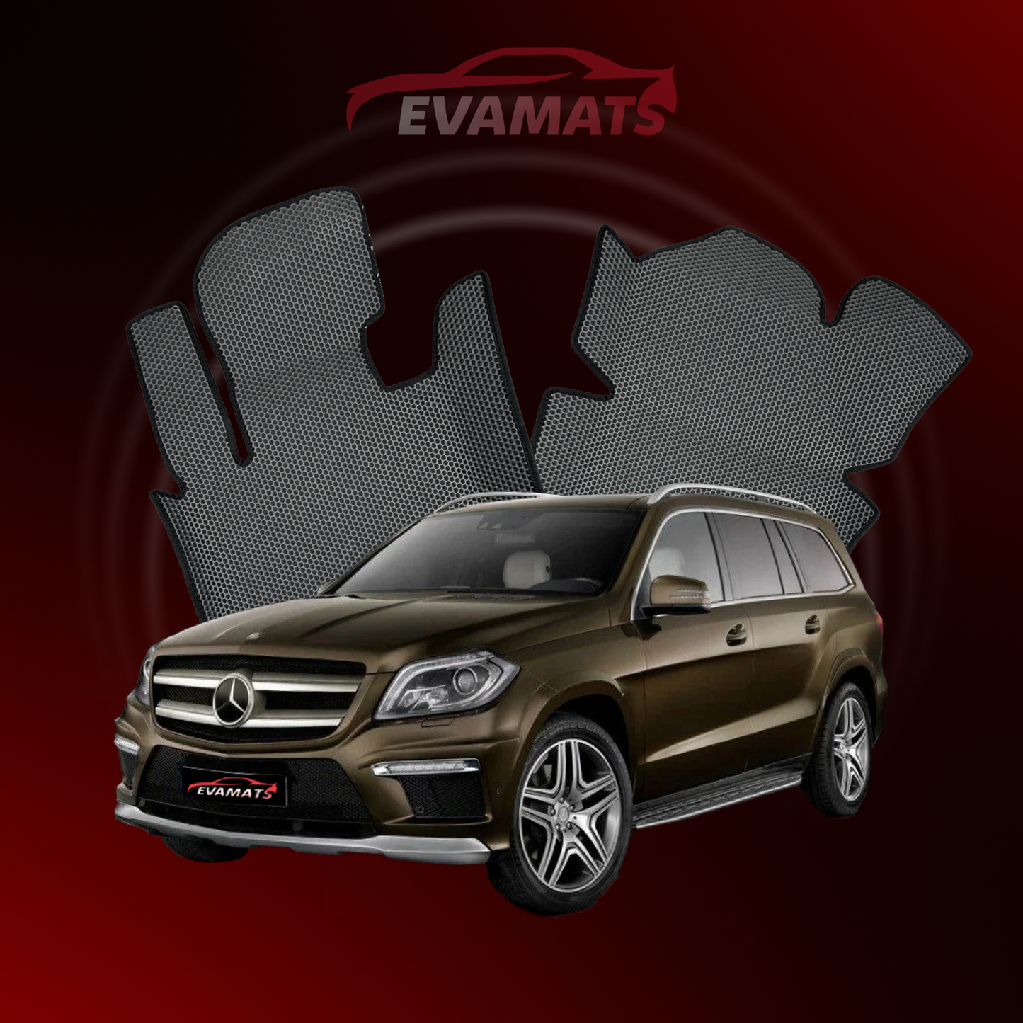 Autokoberce EVAMATS pre Mercedes-Benz GL 2 gen (X166) 2012 – 2015 ročník SUV 7 miestne