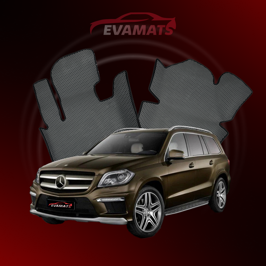 Tappetini per auto EVAMATS per Mercedes-Benz GL 2 generazione (X166) anno 2012 – 2015 SUV 7 posti