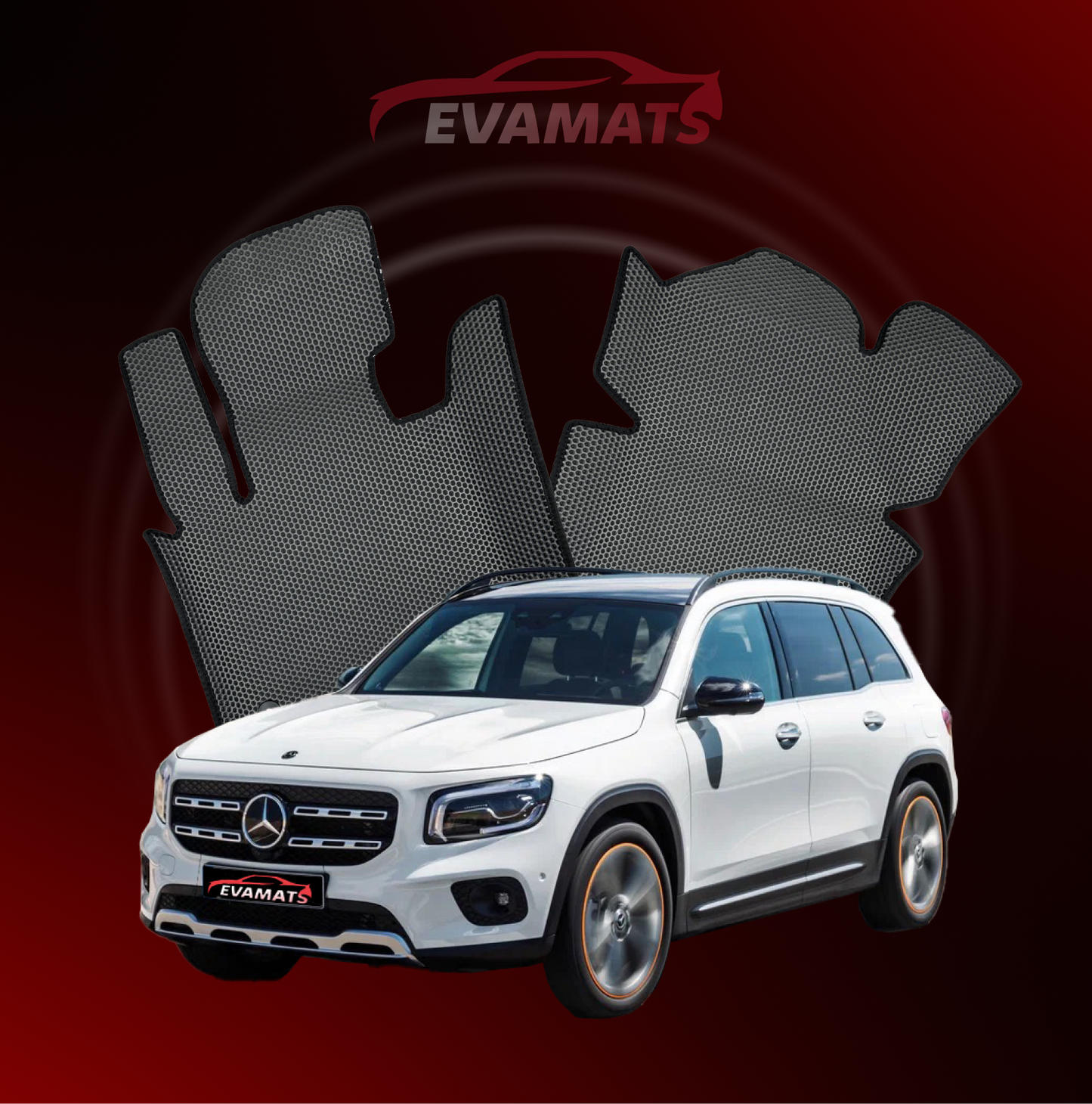 Autokoberce EVAMATS pro Mercedes-Benz GLB (X247) 2019-2025 ročník SUV 7 míst