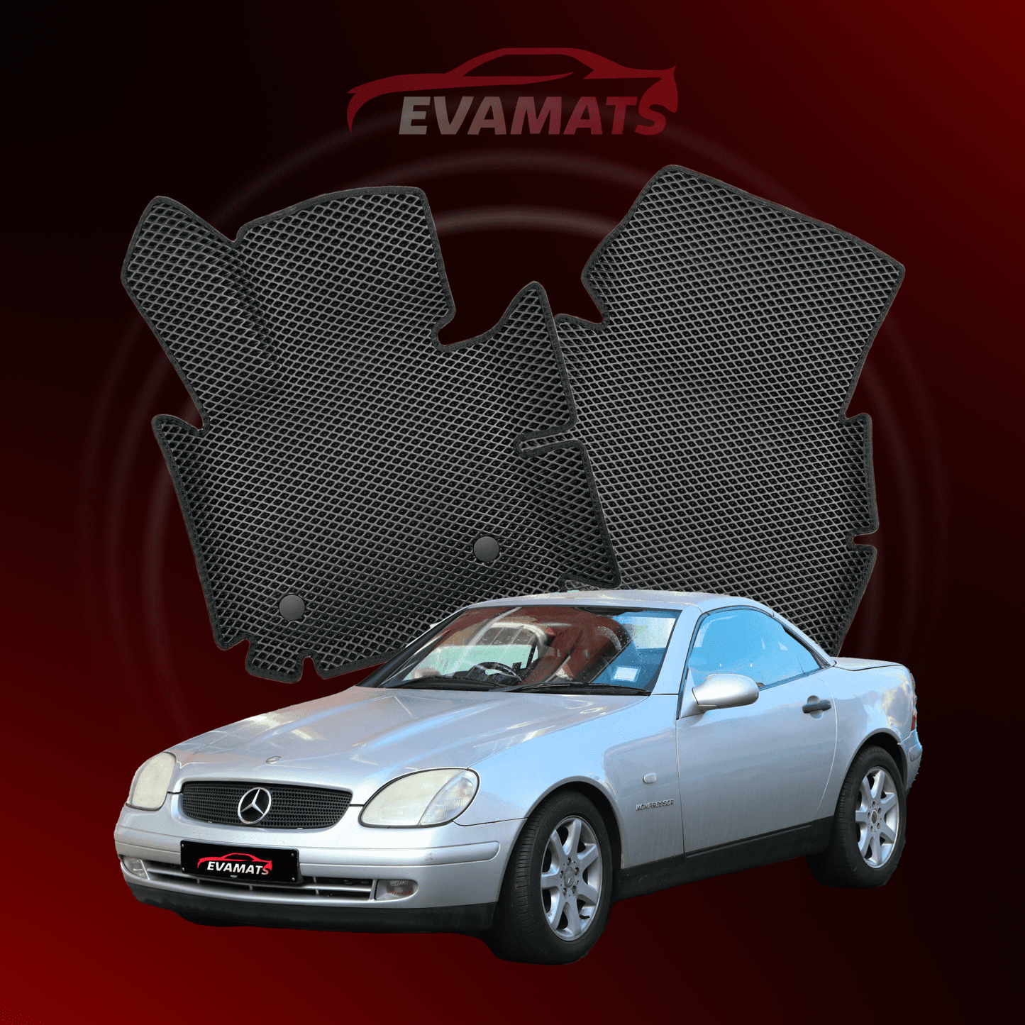 Tapis de voiture EVAMATS pour Mercedes-Benz SLK 1 génération (R170) 1996 – 2004 année COUPE-CABRIO