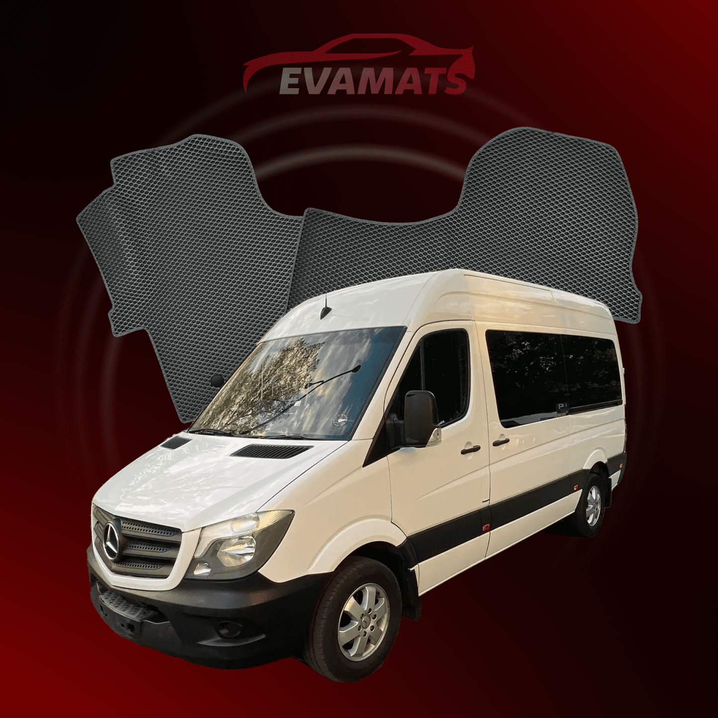 Fußmatten EVAMATS für Mercedes-Benz Sprinter 2. Generation (W906) 2006 – 2019 Baujahr BUS