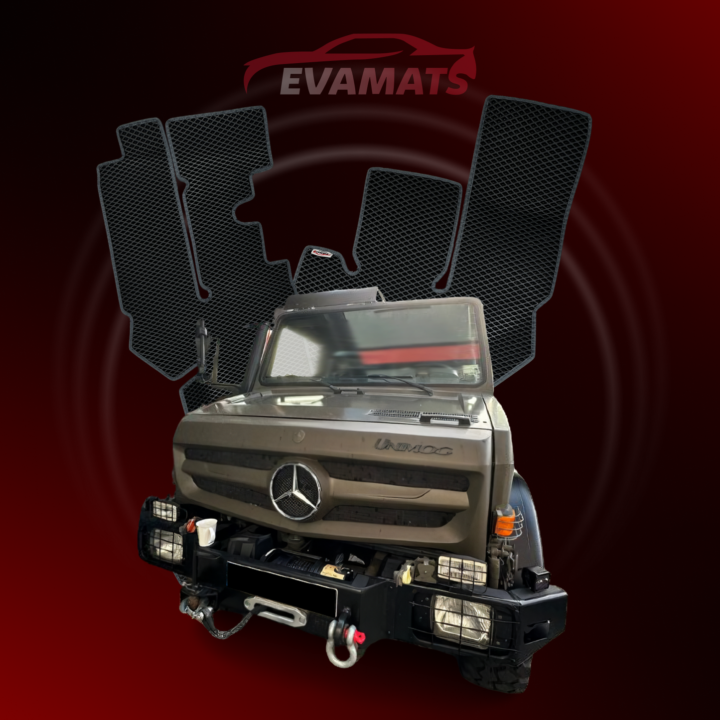 Car mats EVAMATS for Mercedes-Benz Unimog U4000 1 gen 2003-2013 year TRUCK