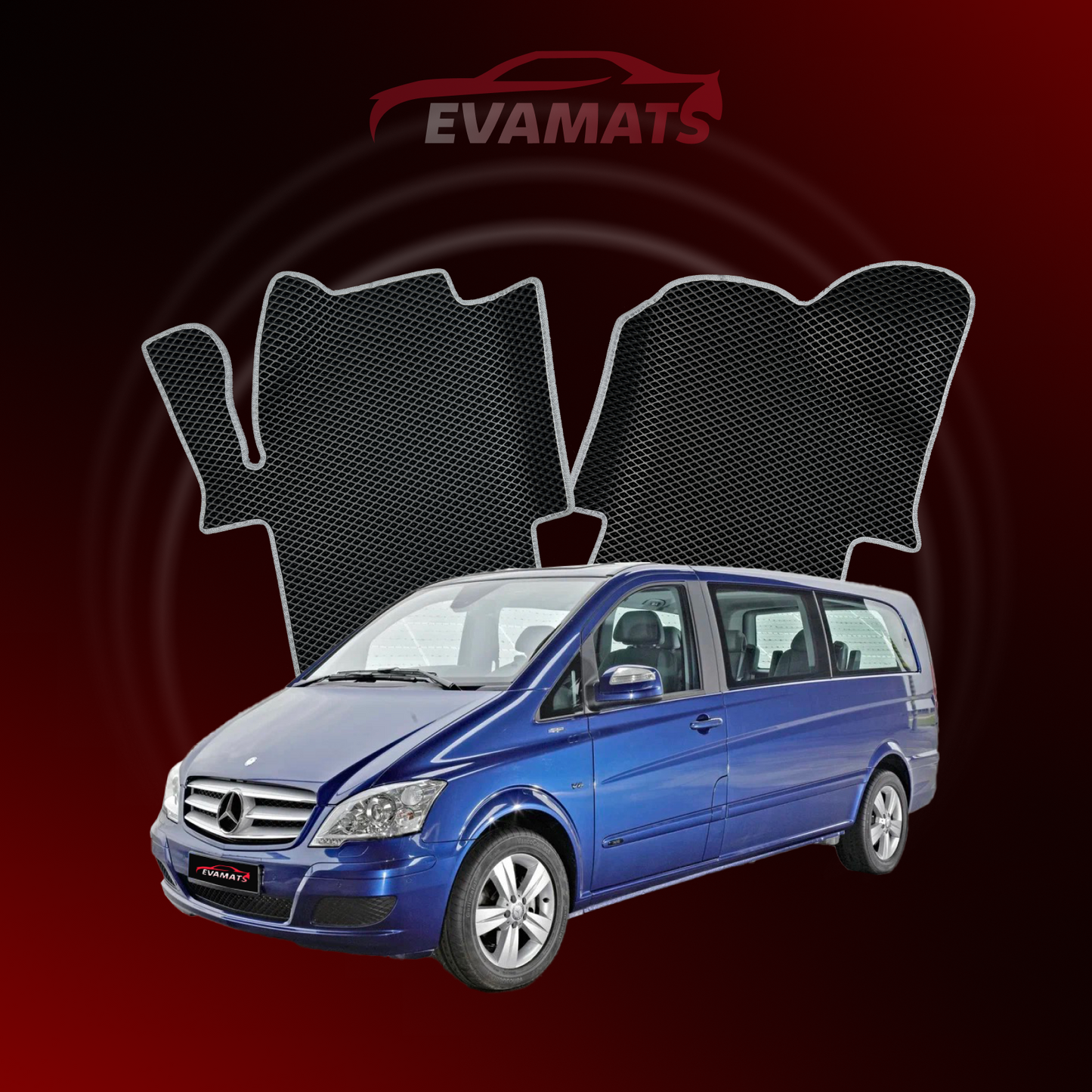 Fußmatten EVAMATS für Mercedes-Benz Viano (W639) 2003 – 2014, EXTRA LANGER MINIVAN