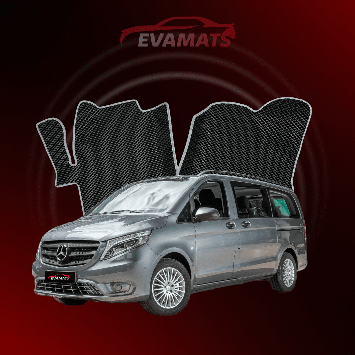 Tappetini per auto EVAMATS per Mercedes-Benz Vito (W447) 2014-2025 anno MINIVAN