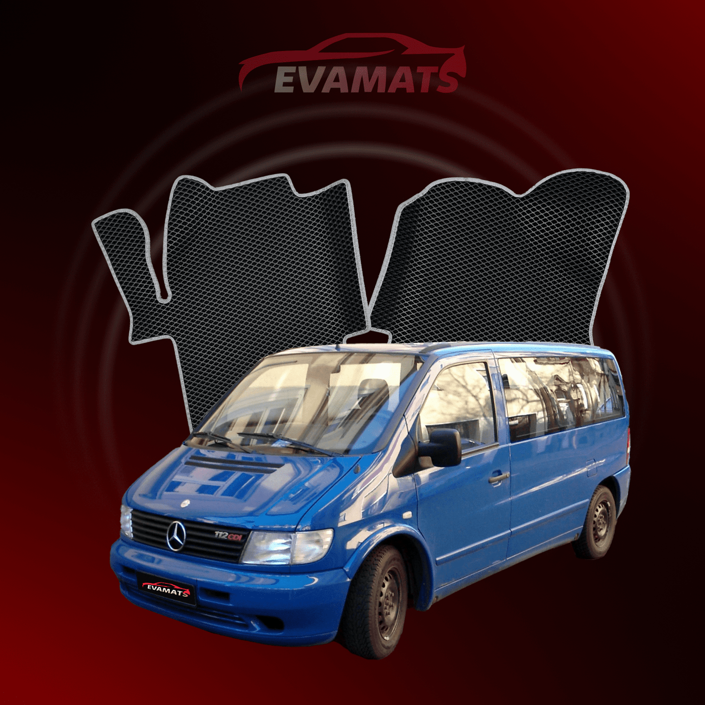 Tappetini per auto EVAMATS per Mercedes-Benz Vito (W638) 1996 – 2003 anno MINIVAN