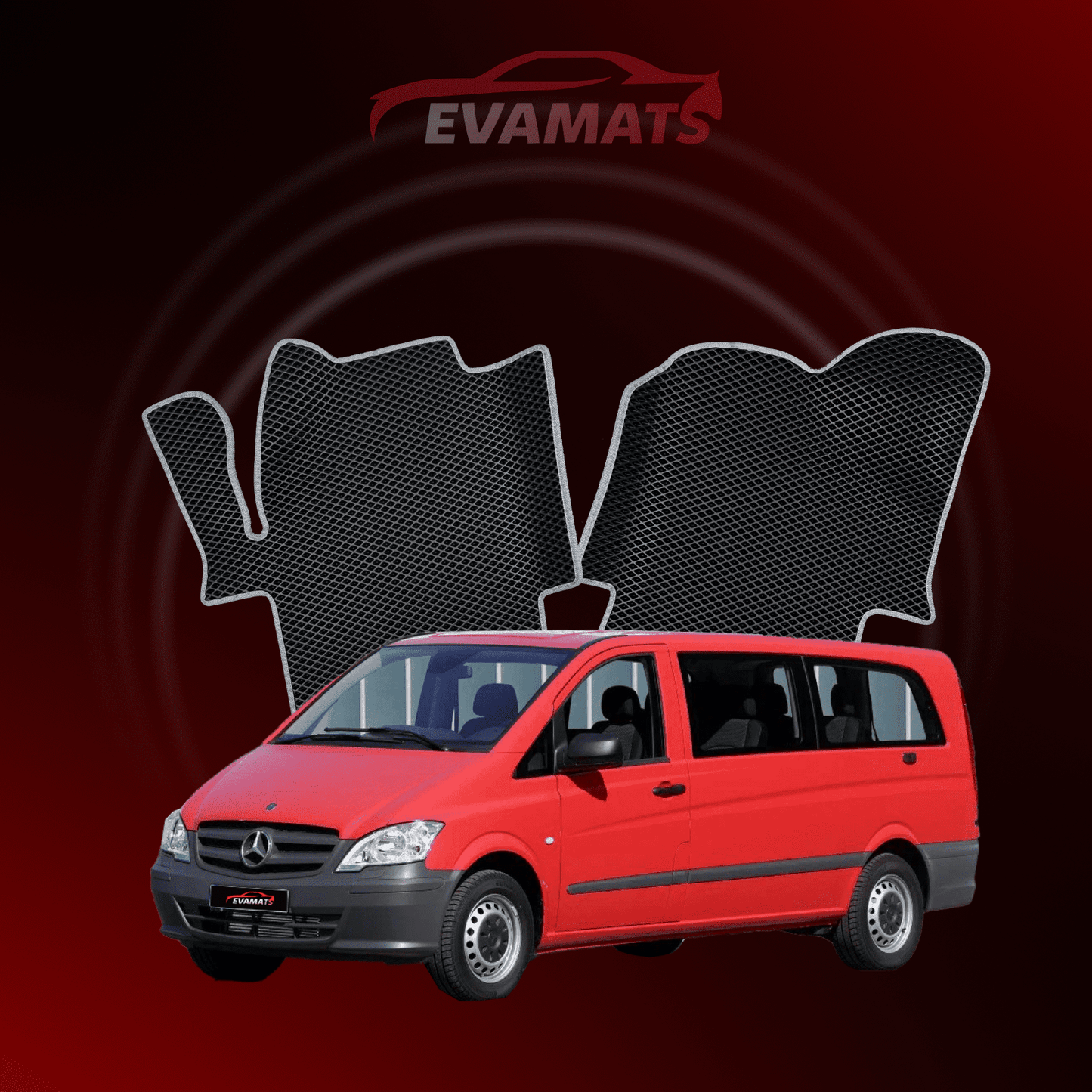 Autokoberce EVAMATS pro Mercedes-Benz Vito (W639) 2003 – 2014 rok MINIVAN