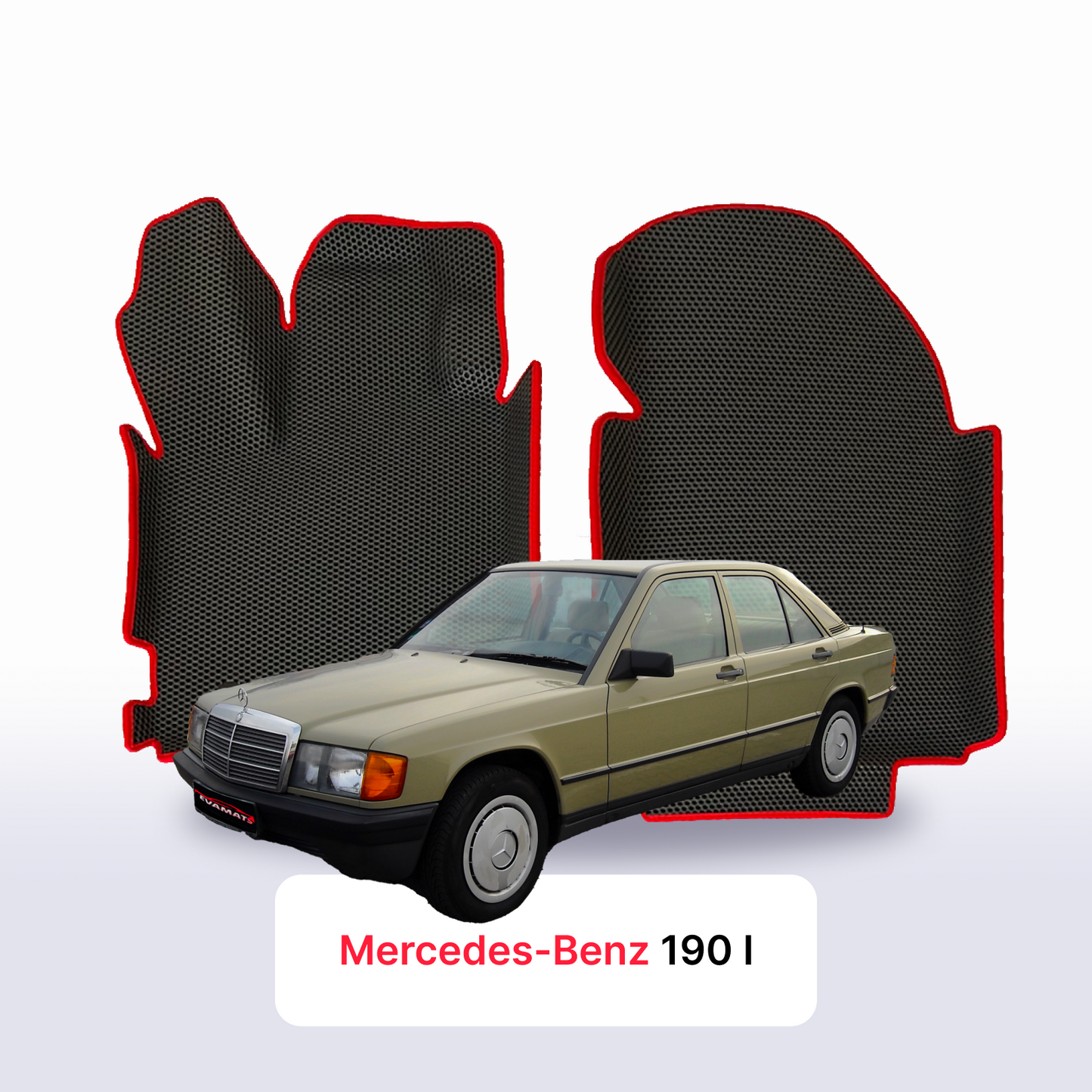 Car mats EVAMATS for Mercedes-Benz 190 (W201) 1982-1993 year SEDAN