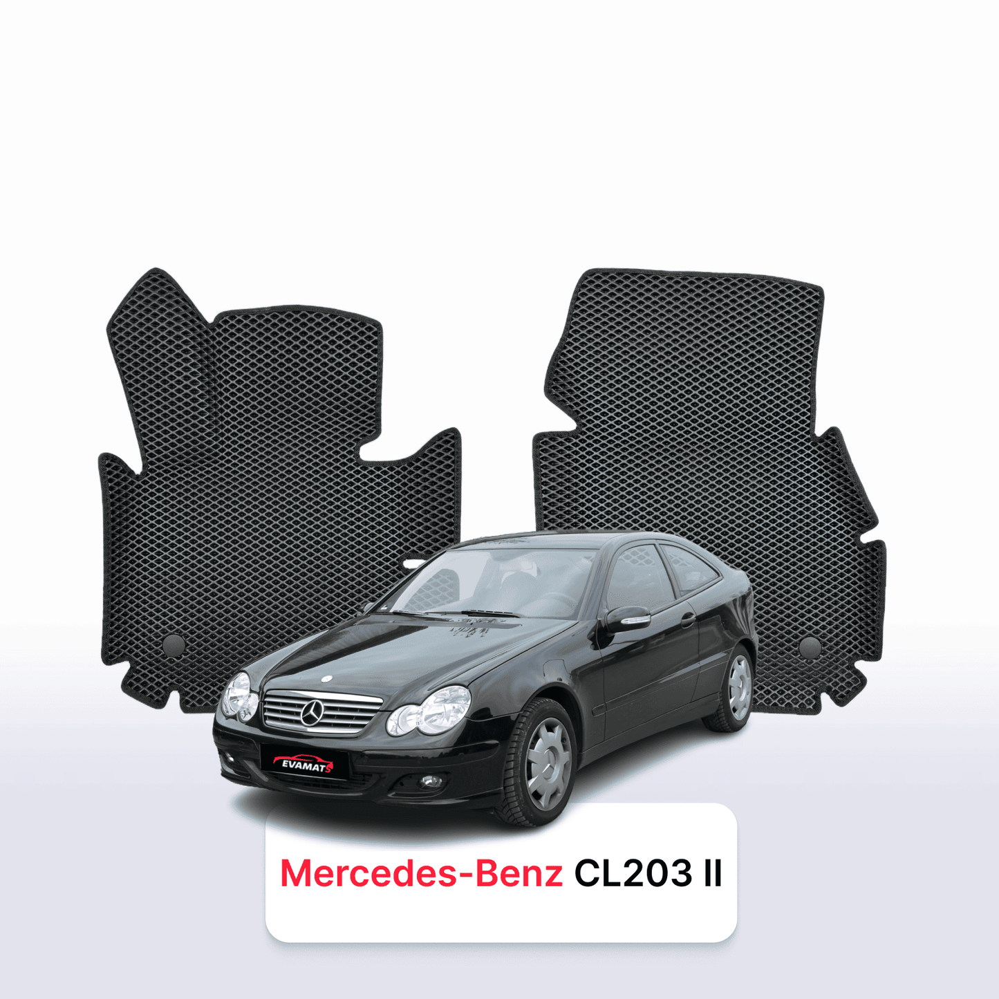 Car mats EVAMATS for Mercedes-Benz C-klasa(CL203) 2 gen 2000-2008 year HATCHBACK 3 door