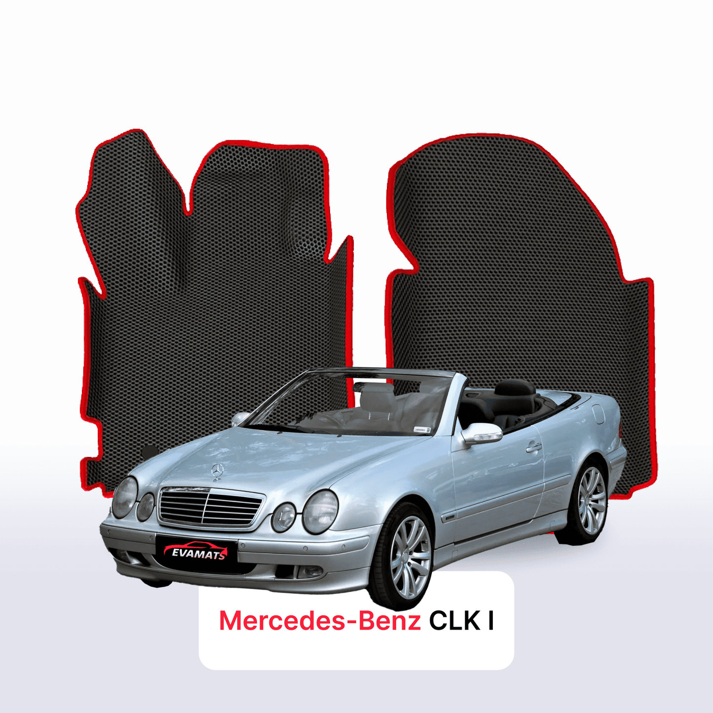 Car mats EVAMATS for Mercedes-Benz CLK 1 gen (C208) 1997-2002 year CABRIO