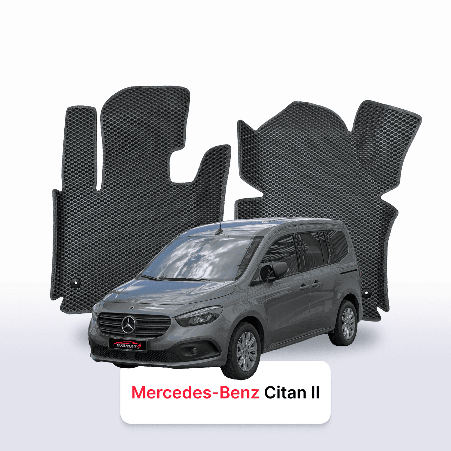 Car mats EVAMATS for Mercedes-Benz Citan 2 gen (W420) 2021-2024 year KOMBIVAN